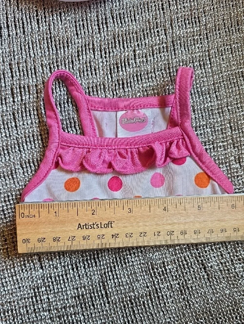 Pink Polka Dot Ruffle Swim Set for Babe Dog